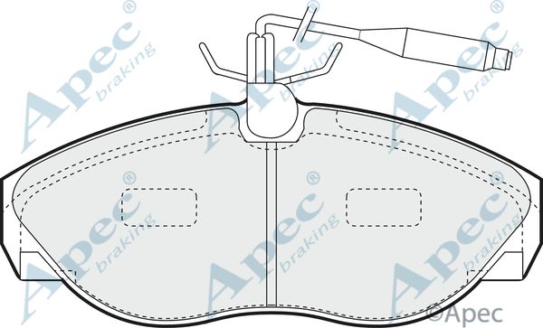 APEC BRAKING stabdžių trinkelių rinkinys, diskinis stabdys PAD867